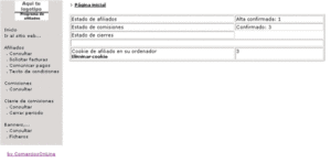 Panel de control de administrador del módulo de afiliación de comercioplus